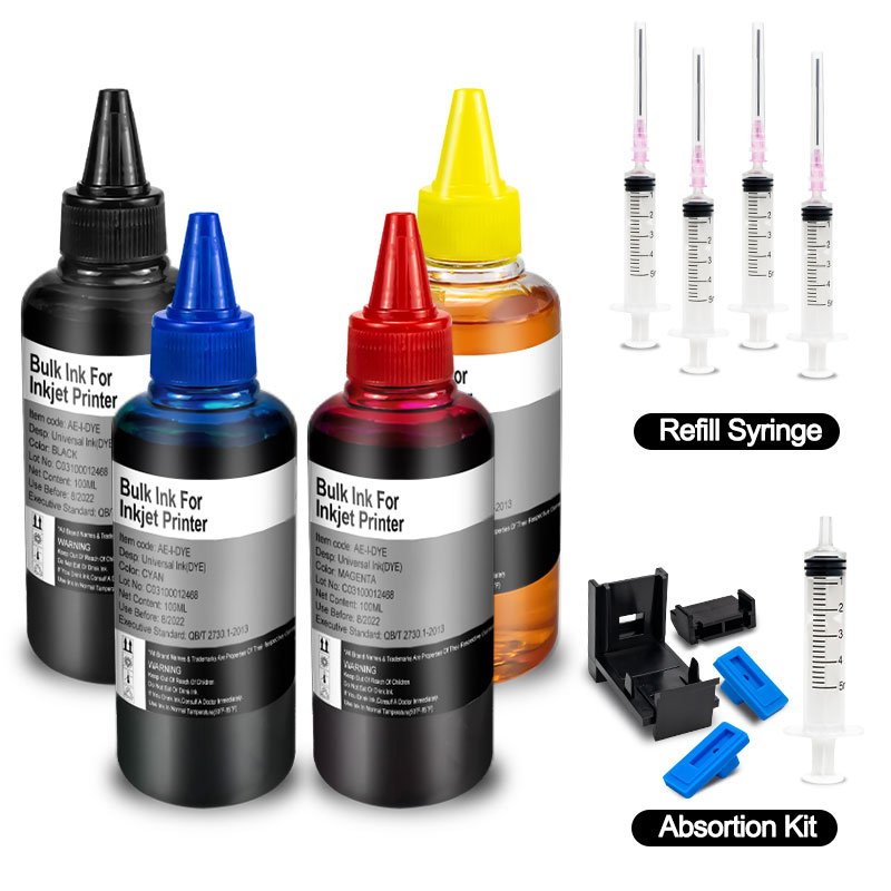Sublimation Ink 100Ml - Kit tinta isi ulang Printer Universal