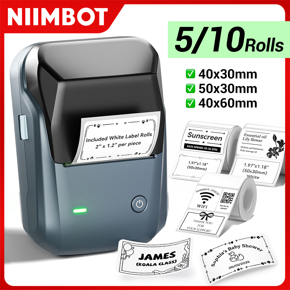 Commercial Printing Network - Niimbot B1 Printer Bluetooth nirkabel, pembuat