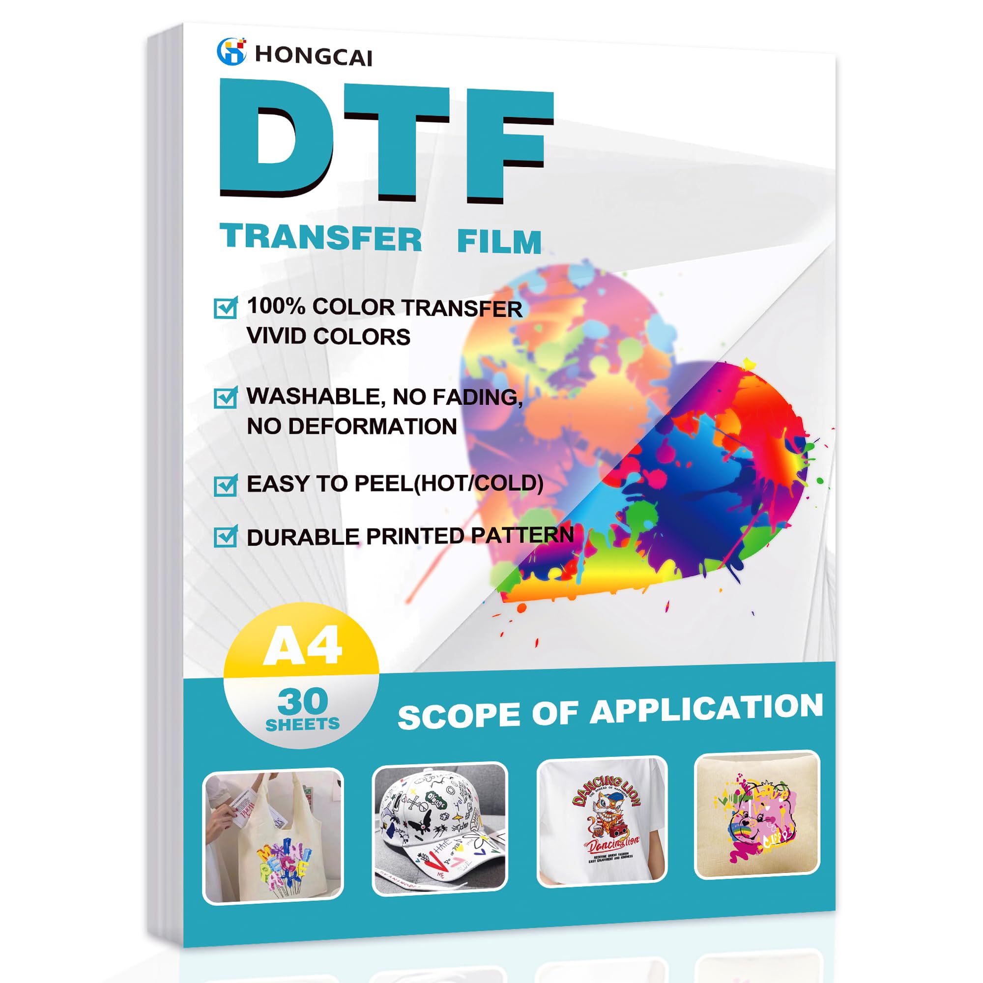 Dtf Hot Peel Film - HONGCAI 30 lembar film transfer DTF